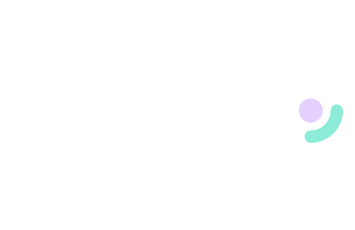 natgo logo avec cercle dans les teintes de blanc, turquoise et mauve lilas